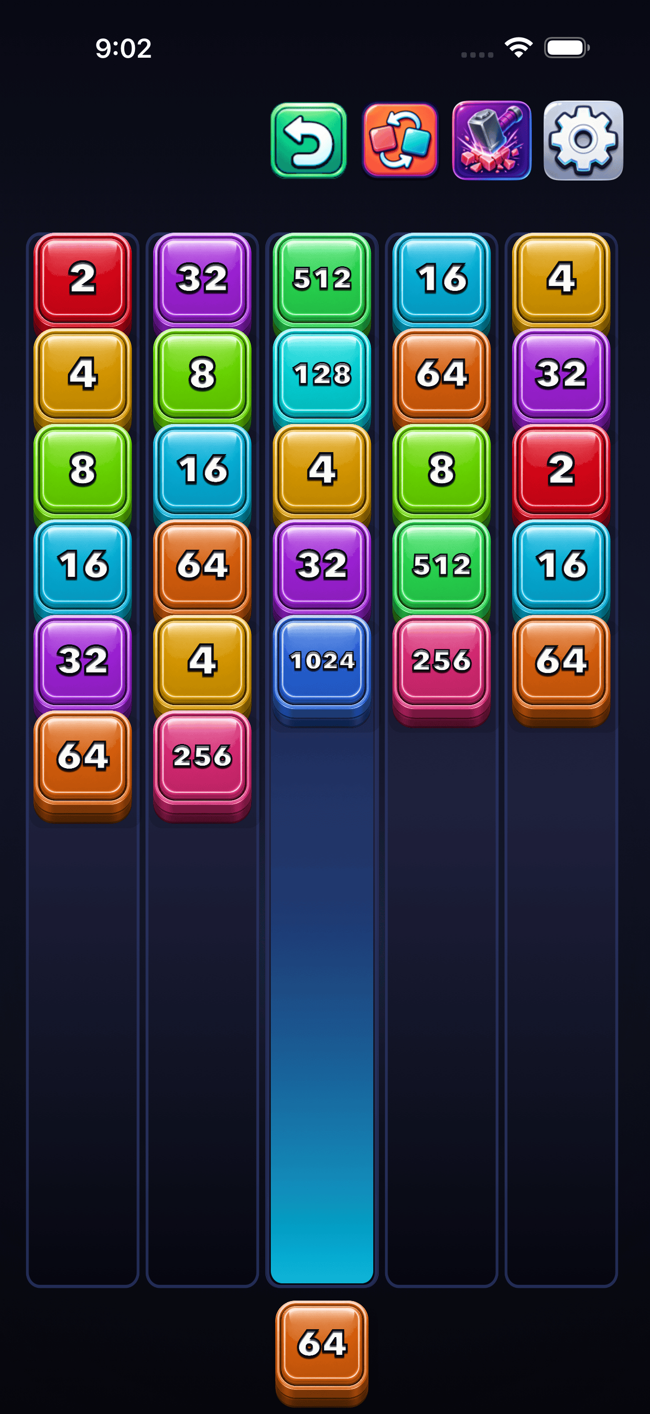 2048 Block opening board screenshot