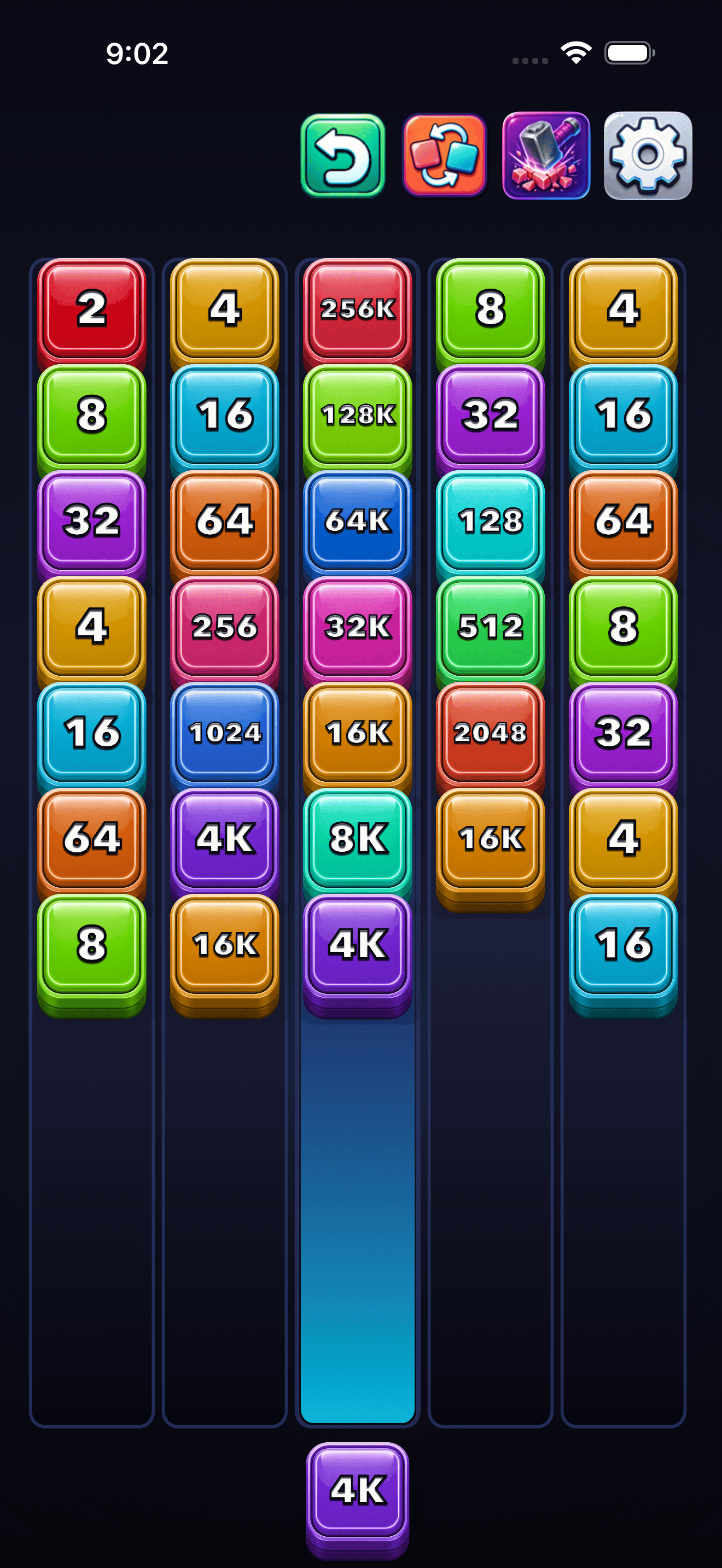 2048 Block tower screenshot