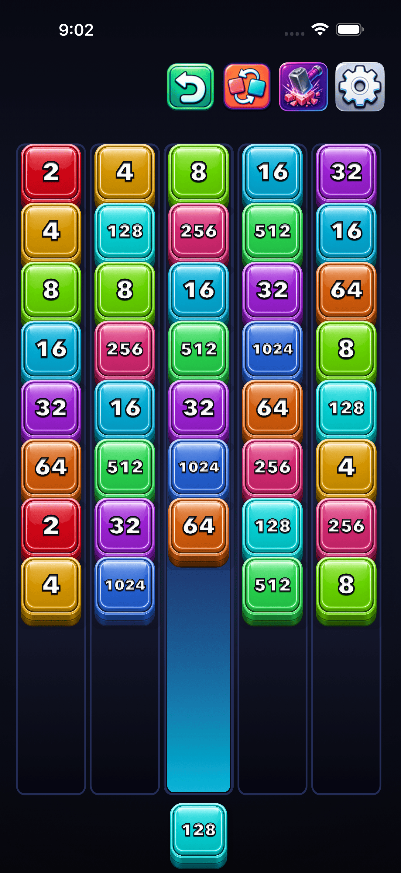 2048 Block game over screenshot